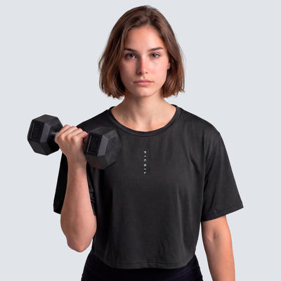 Camiseta Crop Performance Mulher SS26