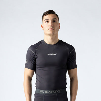 Camiseta rashguard de manga curta KOMBAT Kobalt para homem 