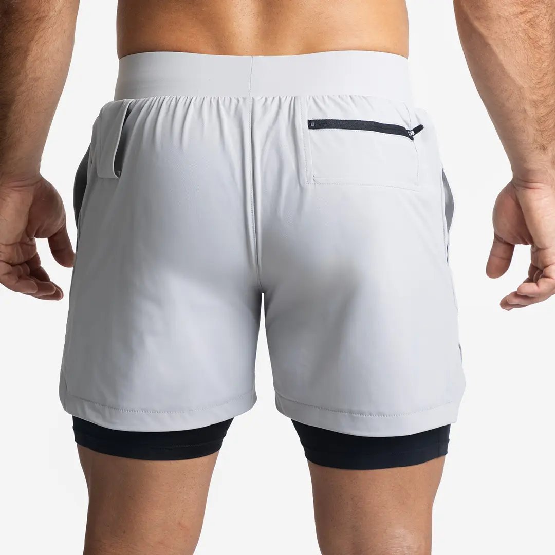 Shorts com malha de compressão 2 em 1 Homem Premium