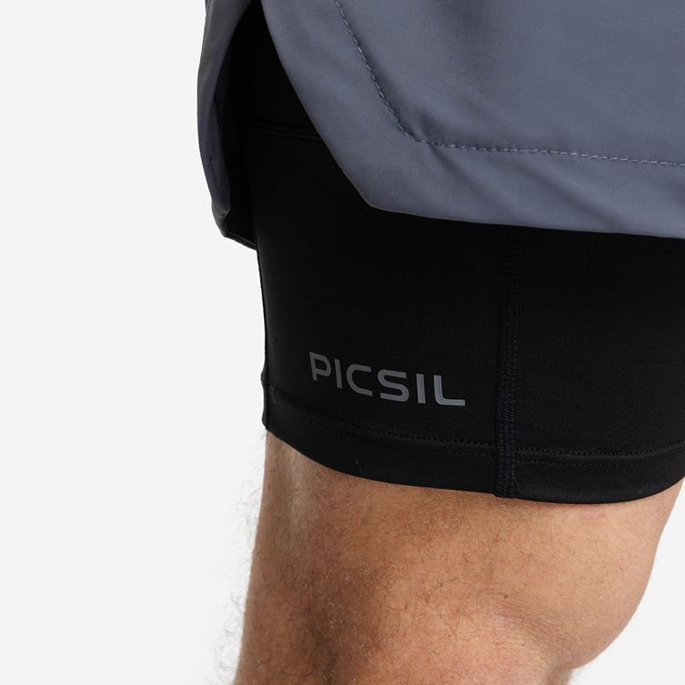 Shorts com malha de compressão 2 em 1 Homem Premium