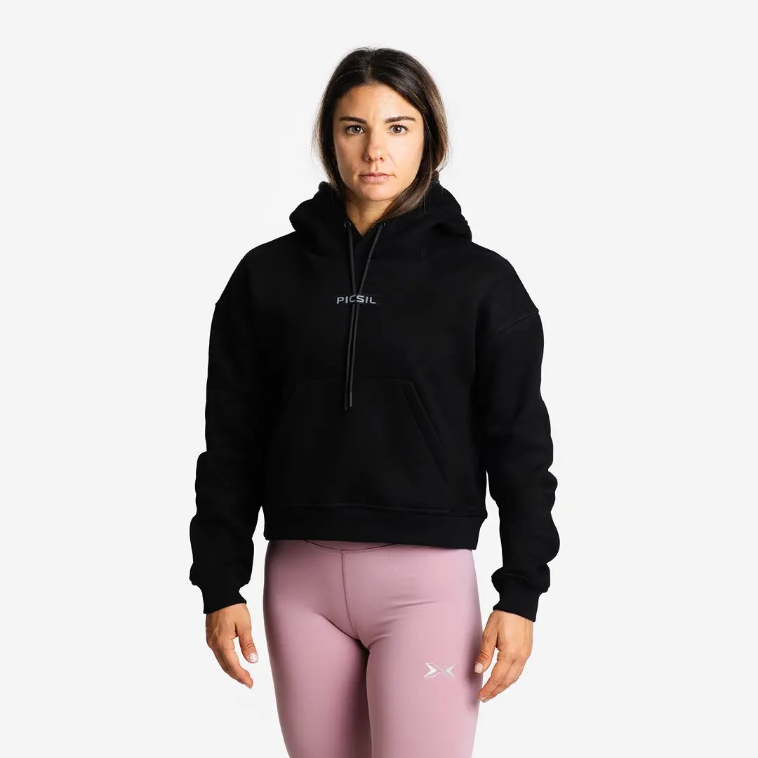 Sudadera Mujer Crop con Capucha