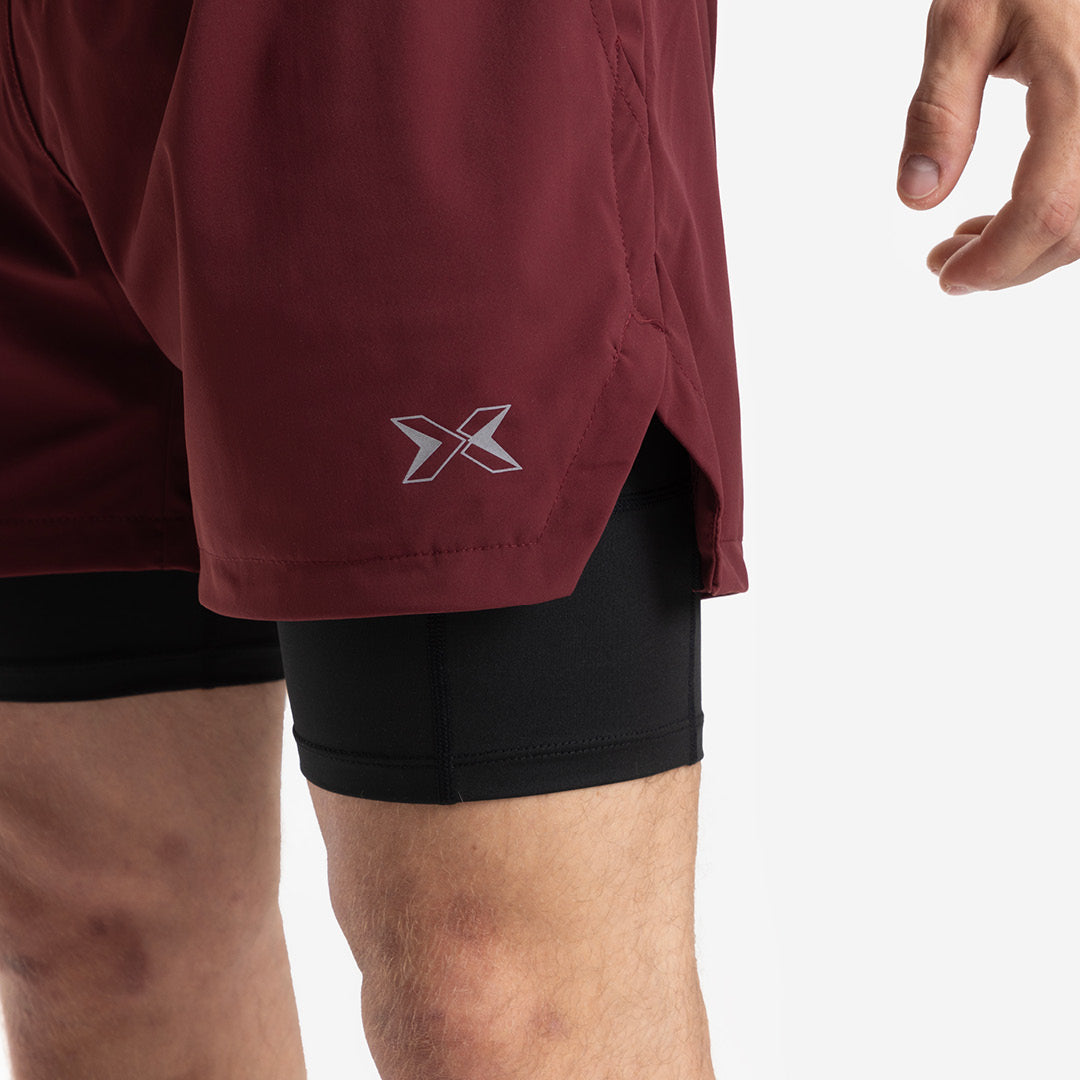 Shorts com malha de compressão 2 em 1 Homem Premium