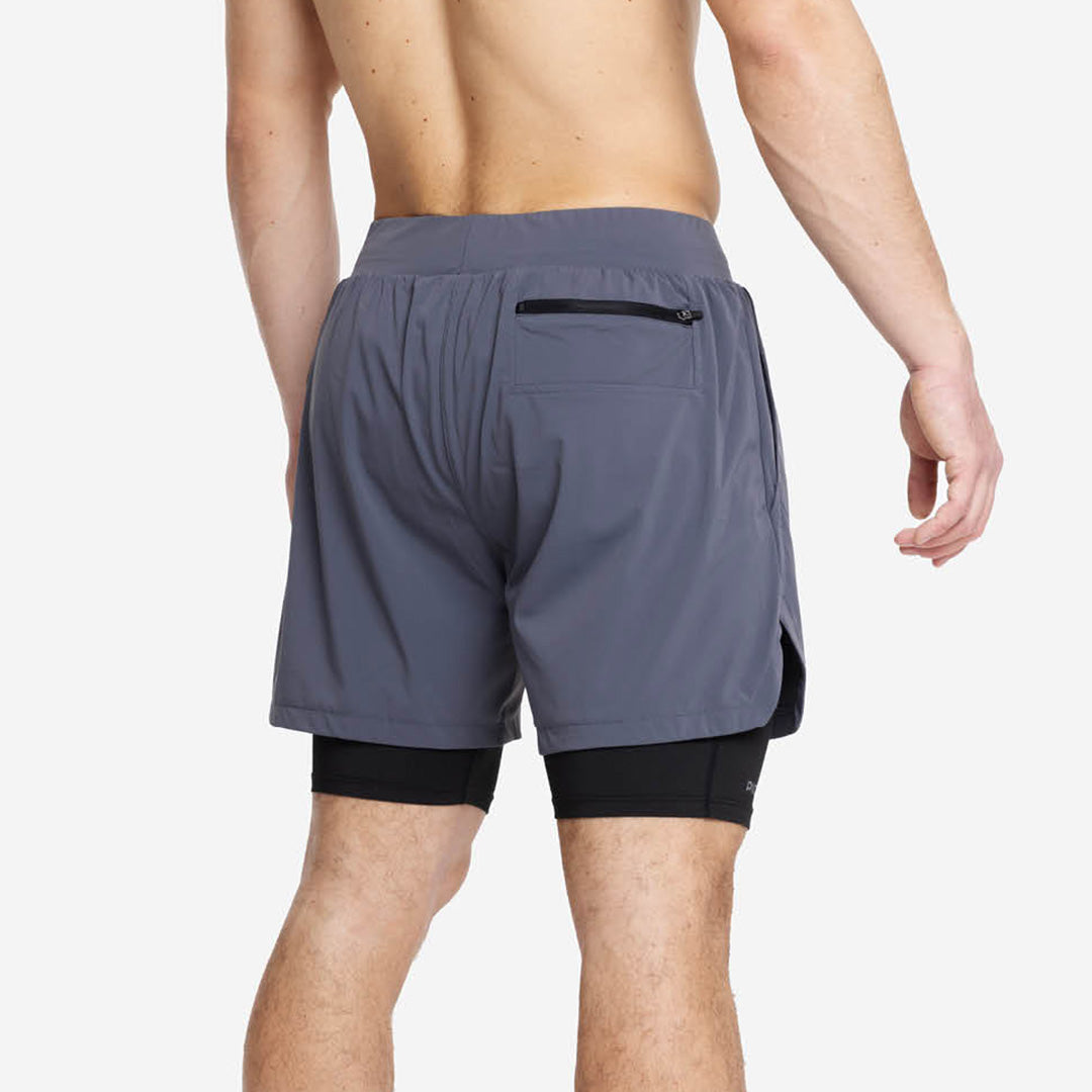 Shorts com malha de compressão 2 em 1 Homem Premium