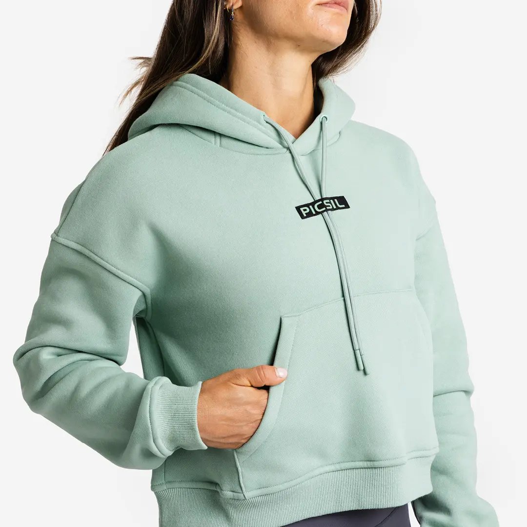 Sudadera Mujer Crop con Capucha