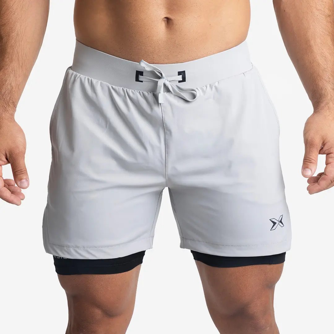 Shorts com malha de compressão 2 em 1 Homem Premium