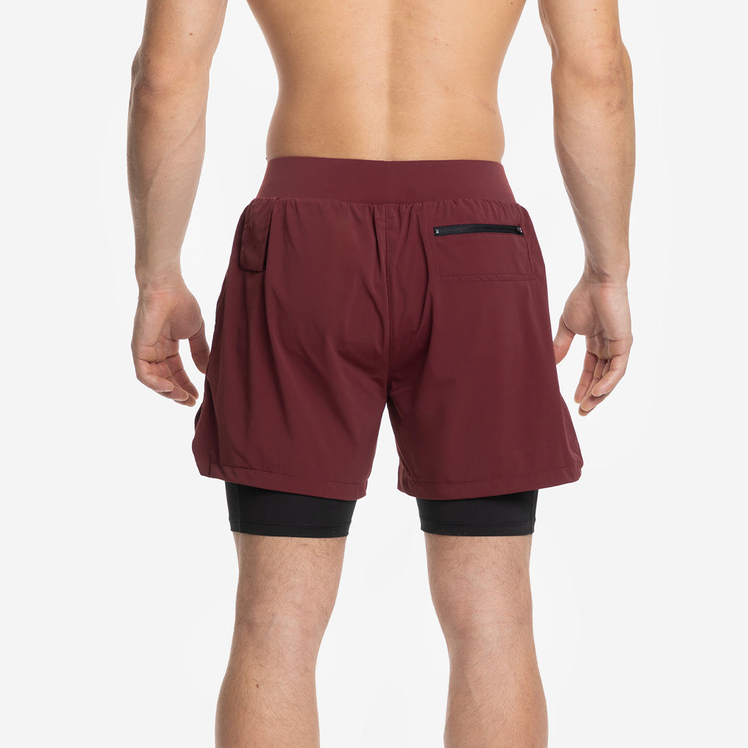 Shorts com malha de compressão 2 em 1 Homem Premium