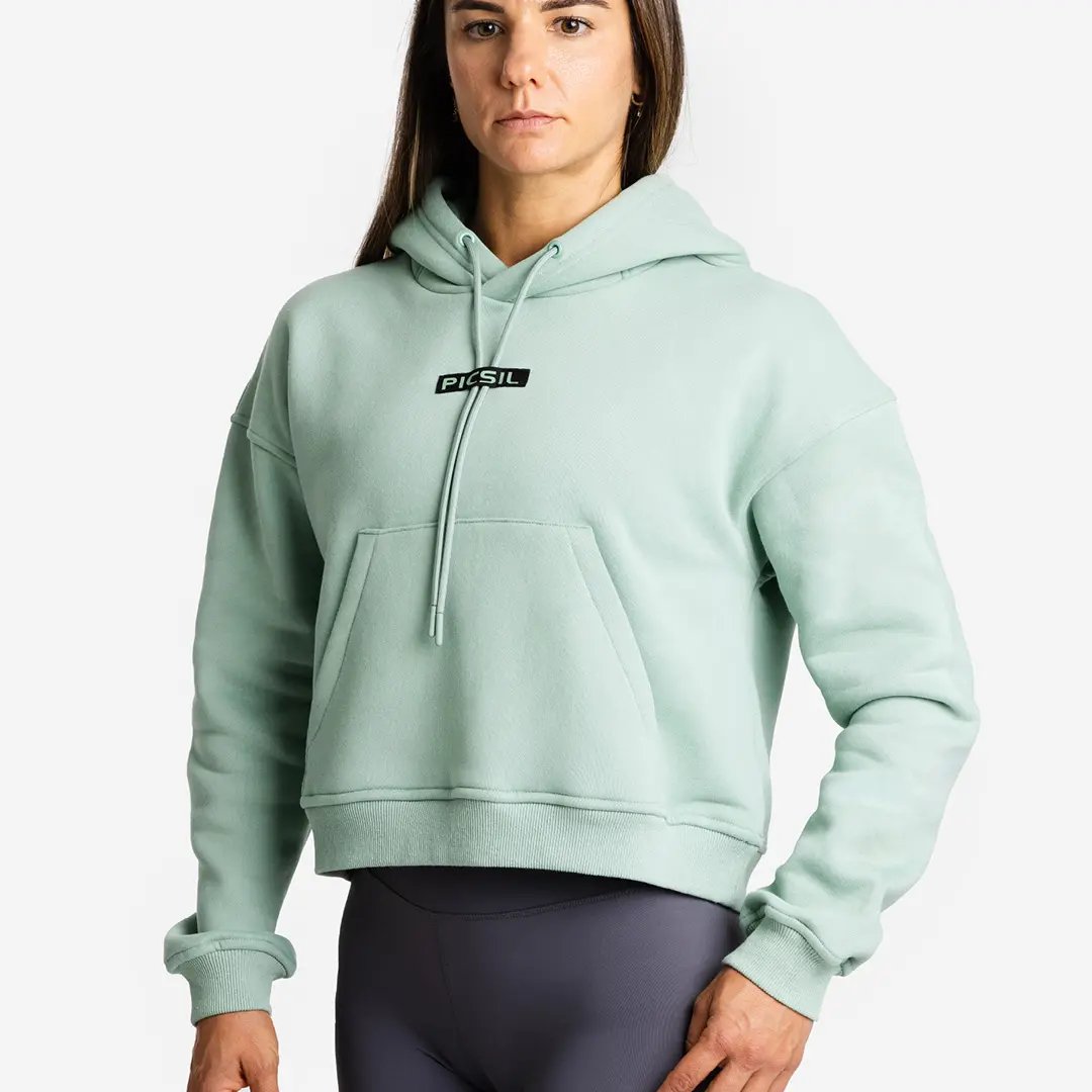 Sudadera Mujer Crop con Capucha