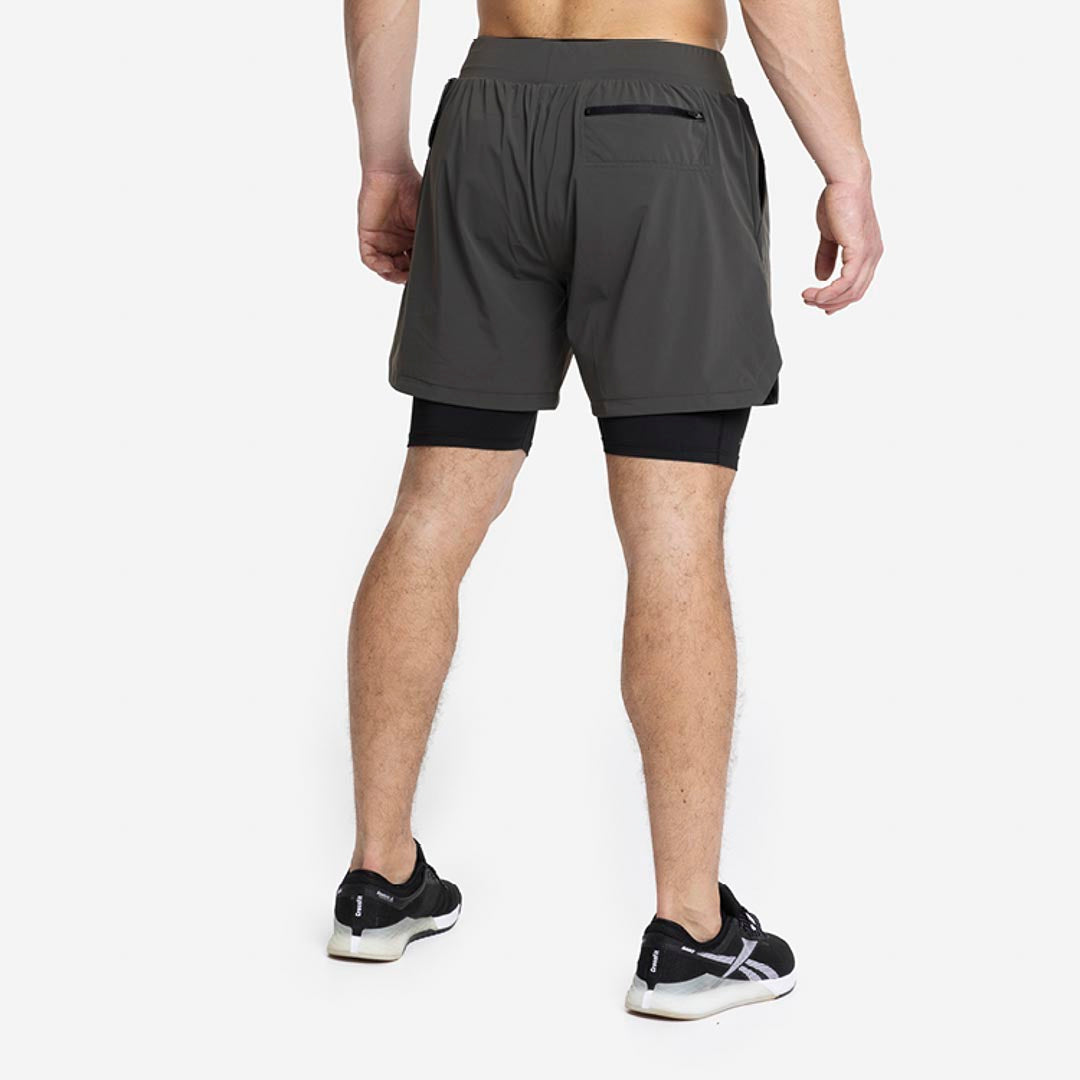 Shorts com malha de compressão 2 em 1 Homem Premium