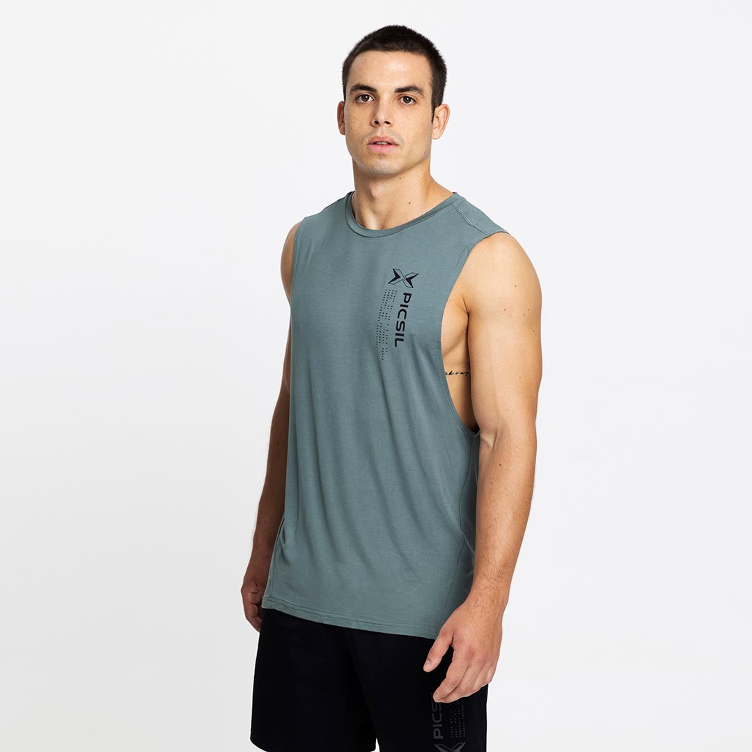 Camisa esportiva masculina sem manga Tank Core 0.2